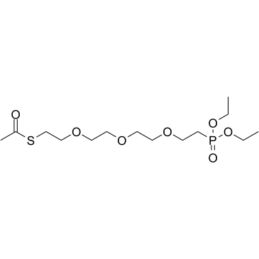 S-acetyl-PEG3-phosphonic acid ethyl ester结构式