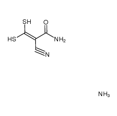 3,3-bis(ammoniothio)-2-cyanoacrylamide Structure