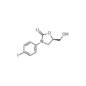 (r)-5-(Hydroxymethyl)-3-(4-iodophenyl)oxazolidin-2-one Structure