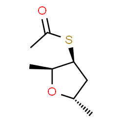 (Z+E)-2,5-dimethyl-3-thioacetoxytetrahydrofuran Structure