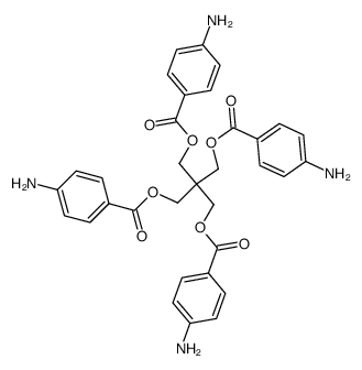 1,3-bis-(4-amino-benzoyloxy)-2,2-bis-(4-amino-benzoyloxymethyl)-propane Structure