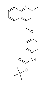 [4-(2-methylquinolin-4-ylmethoxy)phenyl]-carbamic acid tert-butyl ester Structure