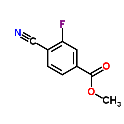 4-氰基-3-氟苯甲酸甲酯结构式