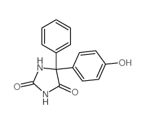 2,4-Imidazolidinedione,5-(4-hydroxyphenyl)-5-phenyl- Structure