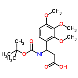 3-TERT-BUTOXYCARBONYLAMINO-3-(2,3,4-TRIMETHOXY-PHENYL)-PROPIONIC ACID结构式