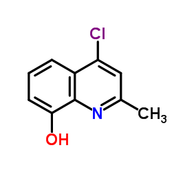 4-氯-8-羟基-2-甲基喹啉结构式