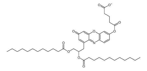 5-[9-[2,3-di(dodecanoyloxy)propyl]-7-oxophenoxazin-3-yl]oxy-5-oxopentanoate Structure