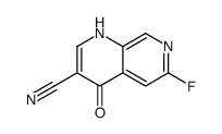 6-fluoro-4-hydroxy-1,7-naphthyridine-3-carbonitrile Structure