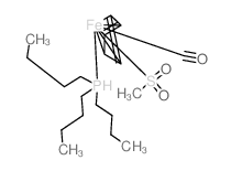 carbon monoxide,cyclopenta-1,3-diene,iron(6+),sulfinatomethane,tributylphosphanium Structure