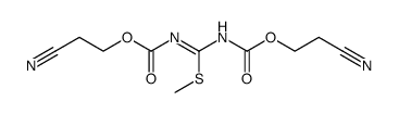 N,N'-bis(2-cyanoethoxycarbonyloxy)-2-methyl-2-thiopseudourea结构式