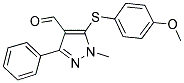 5-[(4-METHOXYPHENYL)SULFANYL]-1-METHYL-3-PHENYL-1H-PYRAZOLE-4-CARBALDEHYDE Structure