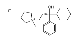(+)-1-(3-Cyclohexyl-3-hydroxy-3-phenylpropyl)-1-methylpyrrolidinium iodide结构式