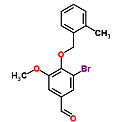 3-Bromo-5-methoxy-4-[(2-methylbenzyl)oxy]benzaldehyde Structure