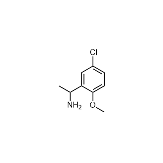 1-(5-氯-2-甲氧基苯基)乙胺结构式