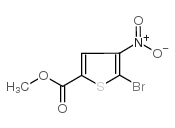 5-溴-4-硝基噻吩-2-羧酸甲酯结构式