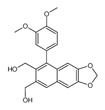 2,3-bis-(hydroxymethyl)-6,7-methylenedioxy-1-(3',4'-dimethoxyphenyl)-naphthalene结构式