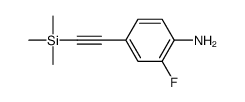 2-fluoro-4-(2-trimethylsilylethynyl)aniline Structure
