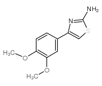 4-(3,4-二甲氧基苯基)-1,3-噻唑-2-胺结构式