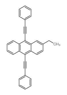 9,10-Bis(phenylethynyl)-2-ethylanthracene Structure