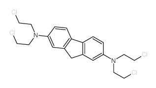N,N,N,N-tetrakis(2-chloroethyl)-9H-fluorene-2,7-diamine structure