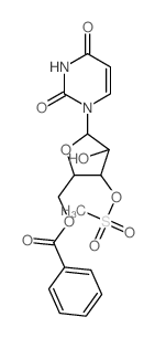 [5-(2,4-dioxopyrimidin-1-yl)-4-hydroxy-3-methylsulfonyloxy-oxolan-2-yl]methyl benzoate结构式