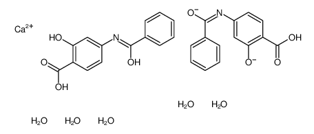 Benzoylpas calcium pentahydrate structure