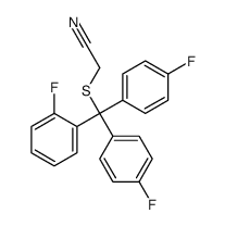 2-[(2-fluorophenyl)-bis(4-fluorophenyl)methyl]sulfanylacetonitrile Structure