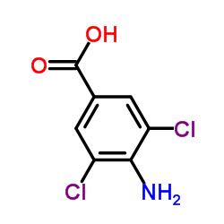 4-氨基-3,5-二氯苯甲酸结构式