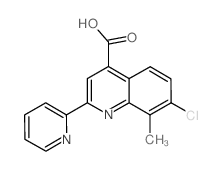 7-氯-8-甲基-2-吡啶-2-基喹啉-4-羧酸结构式