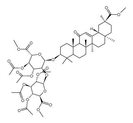 Penta-acetylglycyrrhizin trimethyl ester结构式
