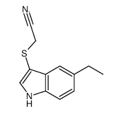 2-[(5-ethyl-1H-indol-3-yl)sulfanyl]acetonitrile Structure