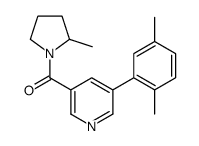 [5-(2,5-dimethylphenyl)pyridin-3-yl]-(2-methylpyrrolidin-1-yl)methanone结构式