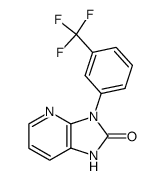 3-(3-trifluoromethyl-phenyl)-1,3-dihydro-imidazo[4,5-b]pyridin-2-one结构式