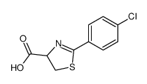 2-(4-chloro-phenyl)-4,5-dihydro-thiazole-4-carboxylic acid结构式