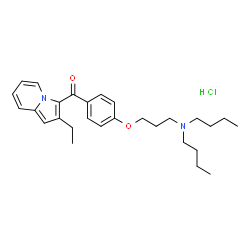 [4-[3-(dibutylamino)propoxy]phenyl](2-ethylindolizin-3-yl)methanone monohydrochloride结构式