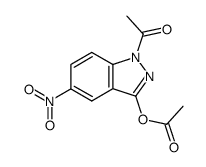 3-acetoxy-1-acetyl-5-nitro-1H-indazole Structure