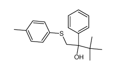 3,3-Dimethyl-2-phenyl-1-p-tolylsulfanyl-butan-2-ol结构式