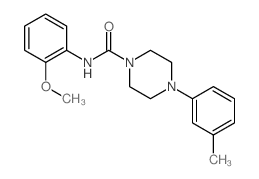 N-(2-methoxyphenyl)-4-(3-methylphenyl)piperazine-1-carboxamide结构式