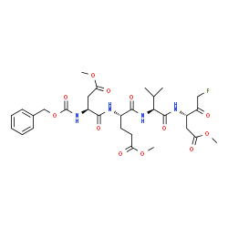 Z-Asp(OMe)-Glu(OMe)-Val-DL-Asp(OMe)-fluoromethylketone结构式