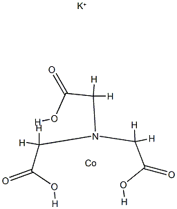 (T-4)-[N,N-二(羧甲基)甘氨酸基]钴酸钾结构式