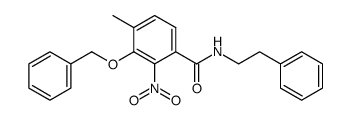 3-(benzyloxy)-4-methyl-2-nitro-N-phenethylbenzamide结构式