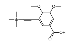 3,4-dimethoxy-5-(2-trimethylsilylethynyl)benzoic acid结构式