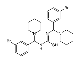 1,3-bis[(3-bromophenyl)-piperidin-1-ylmethyl]thiourea结构式