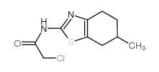 2-氯-N-(6-甲基-4,5,6,7-四氢-苯并噻唑-2-基)-乙酰胺结构式