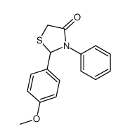 2-(4-methoxyphenyl)-3-phenyl-1,3-thiazolidin-4-one Structure