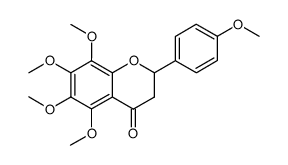 5,6,7,8-tetramethoxy-2-(4-methoxy-phenyl)-chroman-4-one结构式
