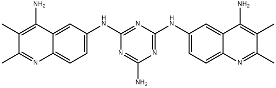 N,N'-Bis(4-amino-2,3-dimethyl-6-quinolinyl)-1,3,5-triazine-2,4,6-triamine Structure