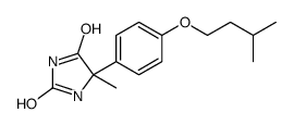 5-甲基-5-[4-(3-甲基丁氧基)苯基]咪唑烷-2,4-二酮结构式