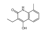 2(1H)-Quinolinone,3-ethyl-4-hydroxy-8-methyl-(9CI) Structure