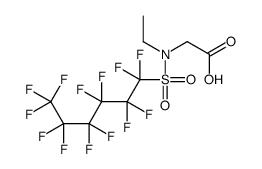 N-ethyl-N-[(tridecafluorohexyl)sulphonyl]glycine结构式